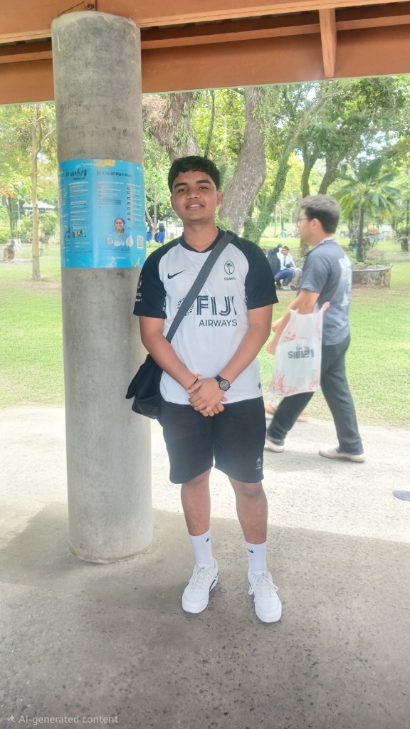 Aryan Singh outdoors on campus