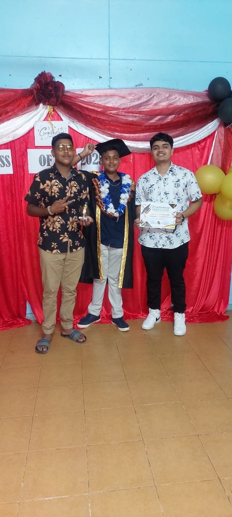 Graduation and awards ceremony with peers